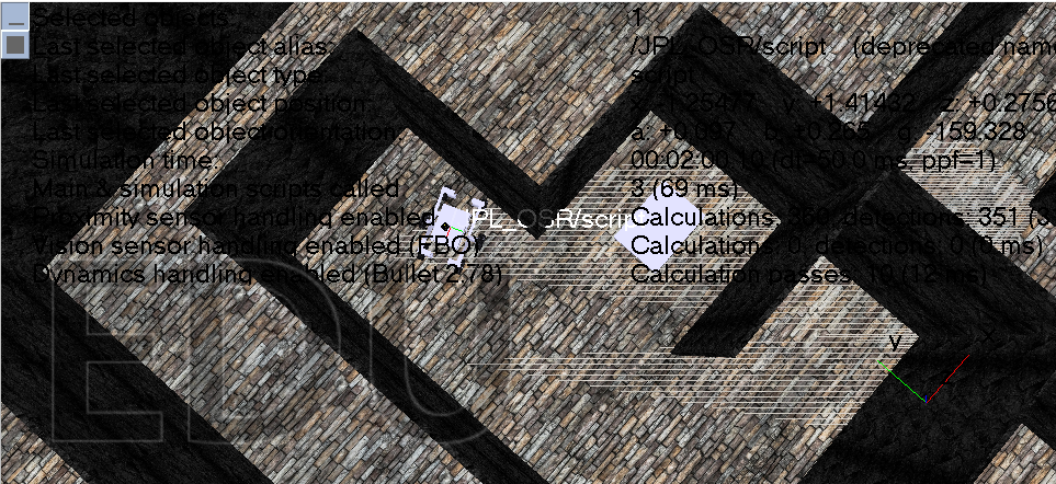 Maze solver robot simulation in CoppeliaSim