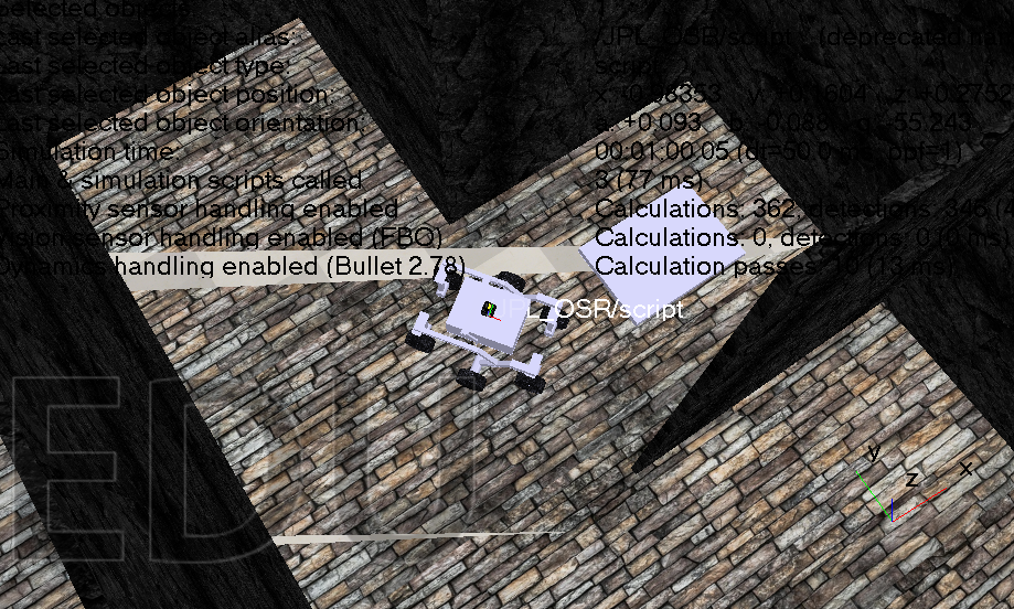 Maze rover simulation screenshot